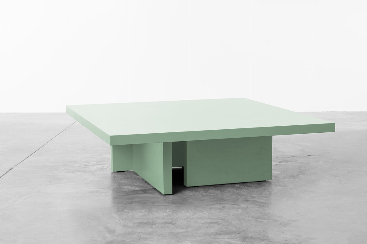 Mint green wooden coffee table by Bobbie Bahama