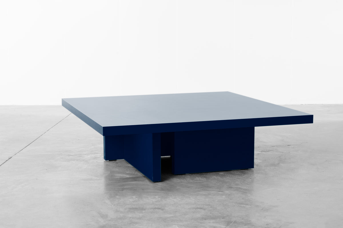 Deep darkblue wooden coffee table by Bobbie Bahama