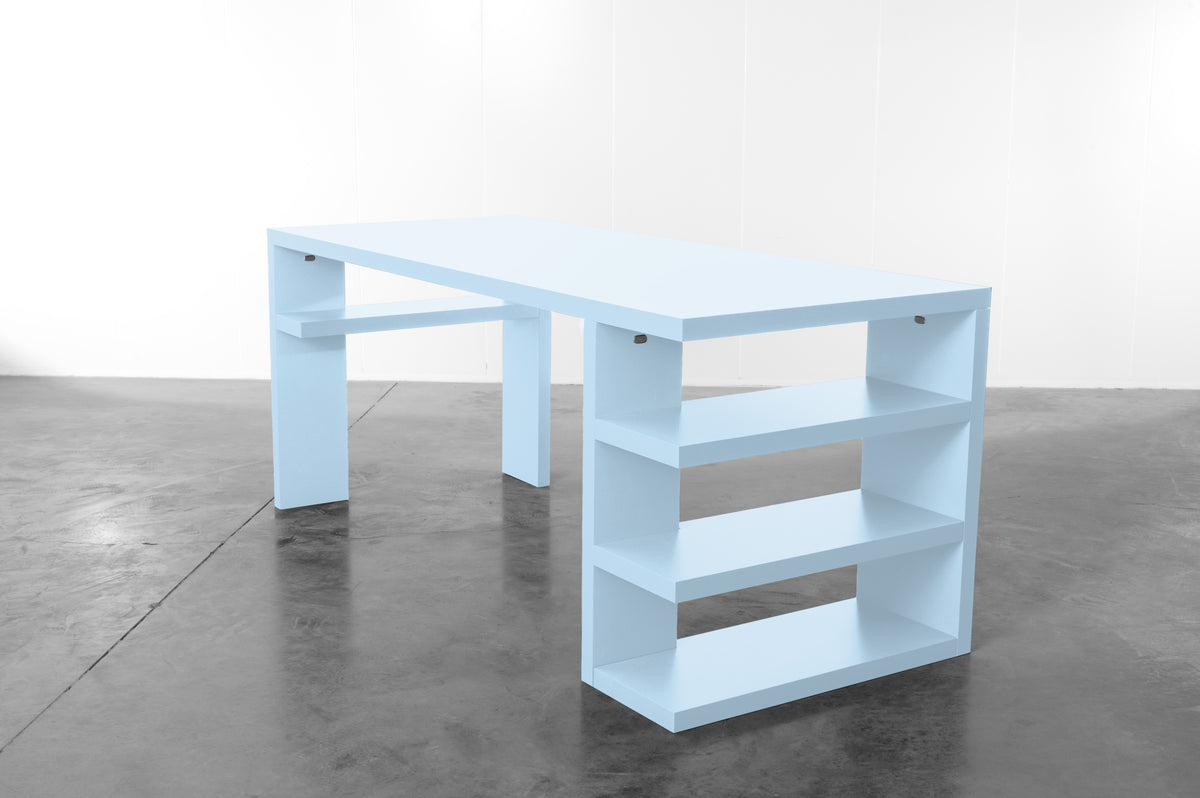 Baby blue wooden desk by Bobbie Bahama