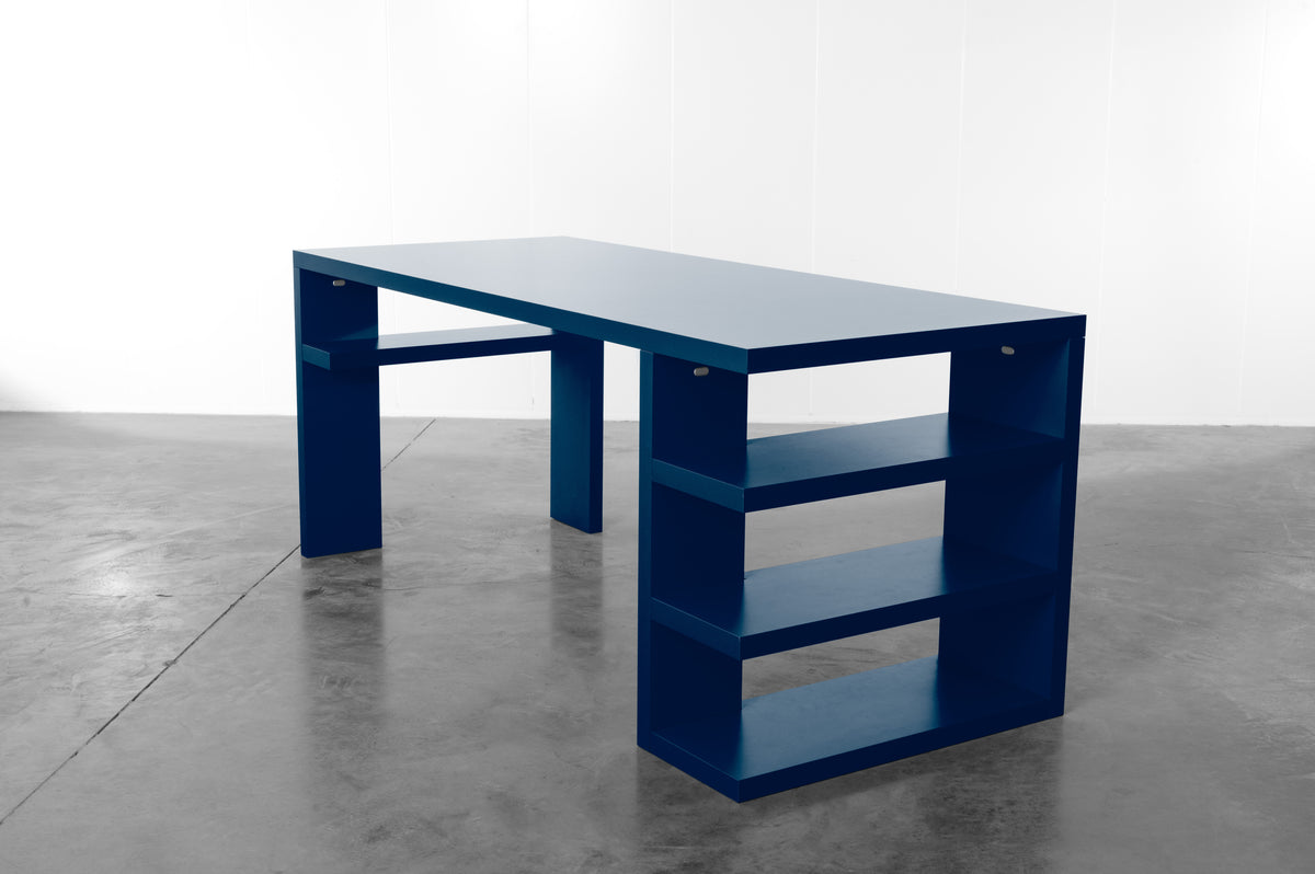 Dark midnight blue wooden desk by Bobbie Bahama